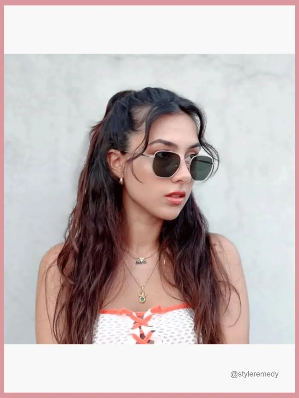 Hexagon Polarized Retro Sunglasses UV Protection Trendy Shades